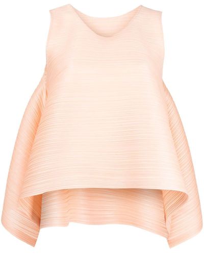 Pleats Please Issey Miyake Fully-pleated A-line Top - Pink