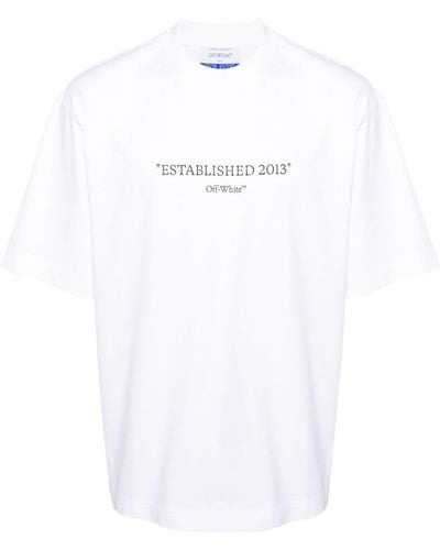 Off-White c/o Virgil Abloh T-shirt con stampa Established 2013 - Bianco