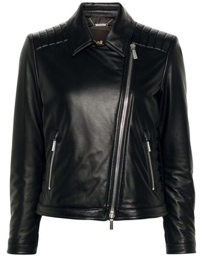 Moorer Yoel-pex Leather Jacket - Black