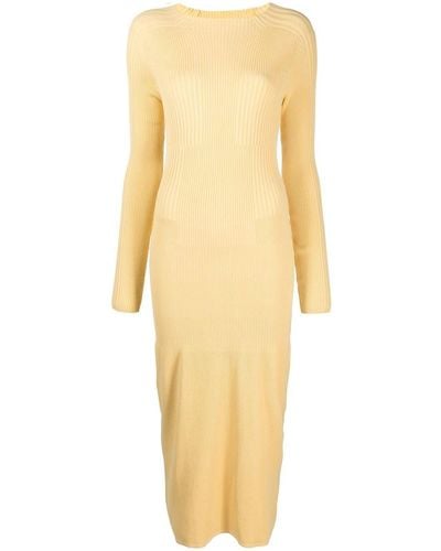 Aeron Lara Cut-out Midi Dress - Yellow