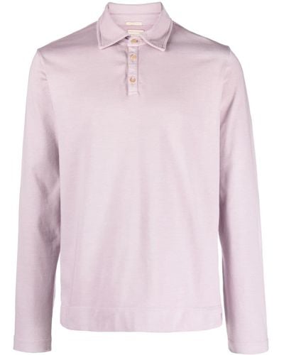 Massimo Alba Long-sleeved Cotton Polo Shirt - Pink
