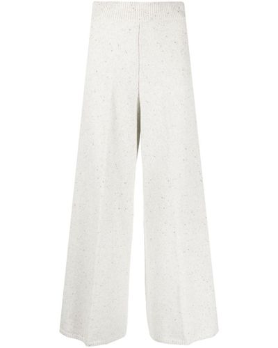 JOSEPH Pantaloni crop svasati - Bianco