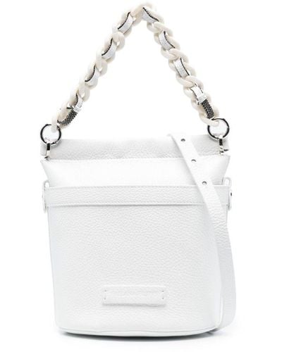 Fabiana Filippi Luisa Leather Bucket Bag - White