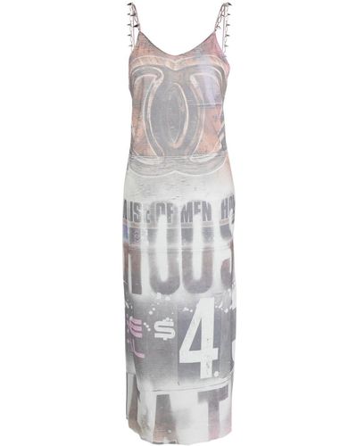 1017 ALYX 9SM Graphic-print Midi Dress - White