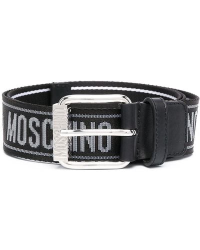 Moschino Logo-print Belt - Black