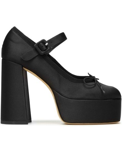 Simone Rocha Heart Toe Platform Court Shoes - Black