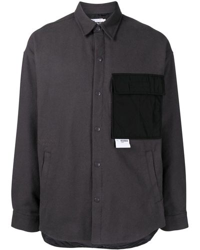 Izzue Contrast Panel Shirt - Black