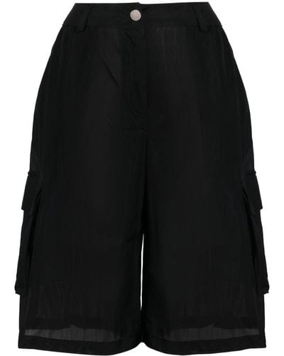 Moschino Jeans Sheer Knee-length Shorts - Black