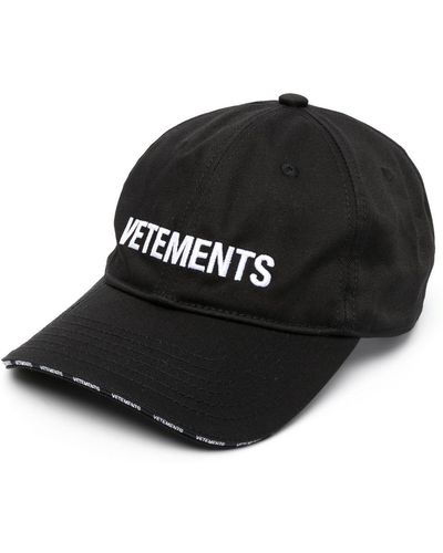 Vetements Casquette à logo imprimé - Noir