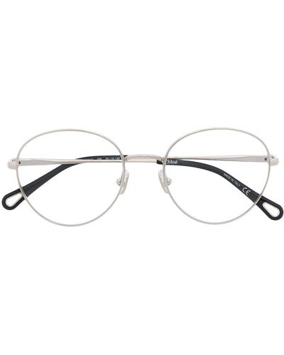 Chloé ラウンド眼鏡フレーム - メタリック