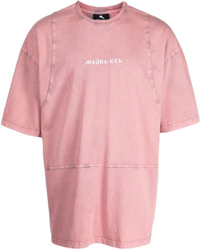Mauna Kea Camiseta a paneles con logo - Rosa