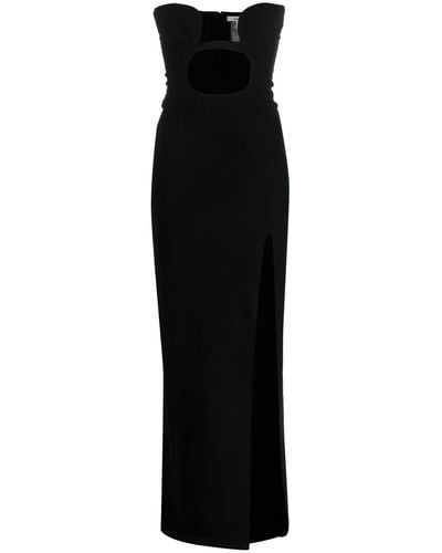 Nensi Dojaka Cut-out Detail Strapless Dress - Black