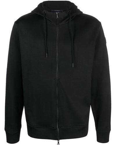 Paul & Shark Scuba-jersey Zip-up Hoodie - Black