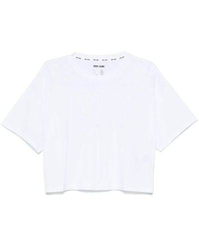 DKNY Embroidered-logo T-shirt - White