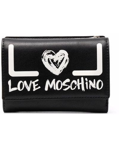 Love Moschino 三つ折り財布 - ブラック