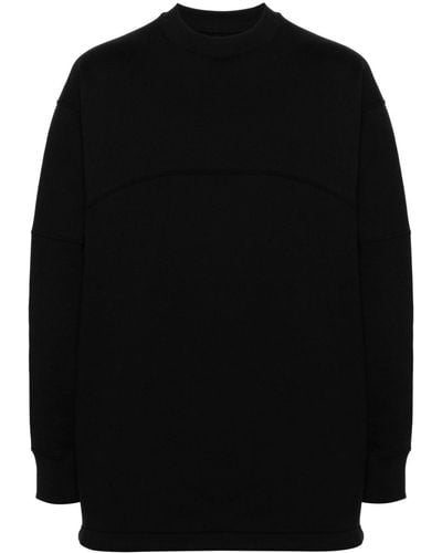 Jil Sander Panelled Cotton Sweatshirt - Black