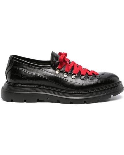 Giuliano Galiano Derby-Schuhe mit Kroko-Effekt - Rot