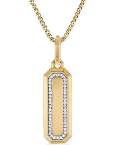 David Yurman 18kt Yellow Gold Streamline Amulet Diamond Pendant - Metallic