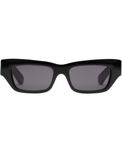 Gucci Gafas de sol con montura rectangular - Negro