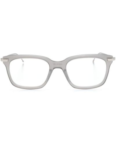 Thom Browne スクエア眼鏡フレーム - グレー