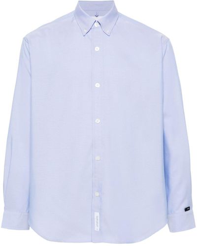 WTAPS Button-down Collar Long-sleeve Shirt - Blue