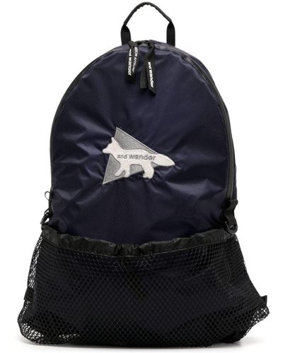 Maison Kitsuné X And Wander Backpack - Blue