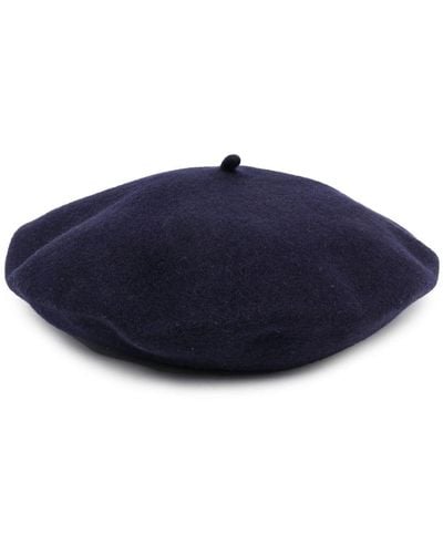 Maison Margiela メゾン・マルジェラ ロゴ ベレー帽 - ブルー