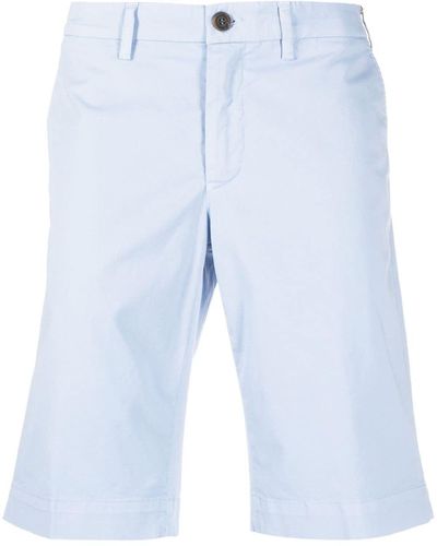 Canali Stretch-cotton Bermuda Shorts - Blue