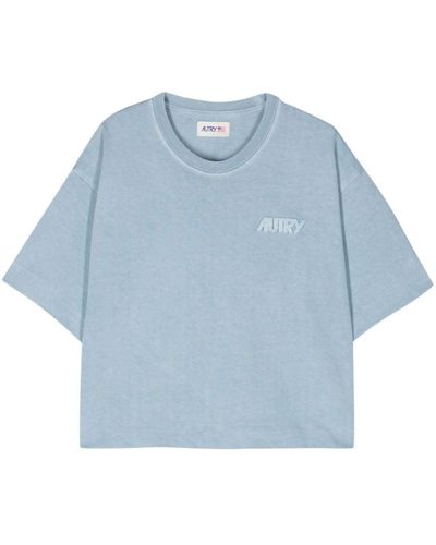 Autry クロップド Tシャツ - ブルー