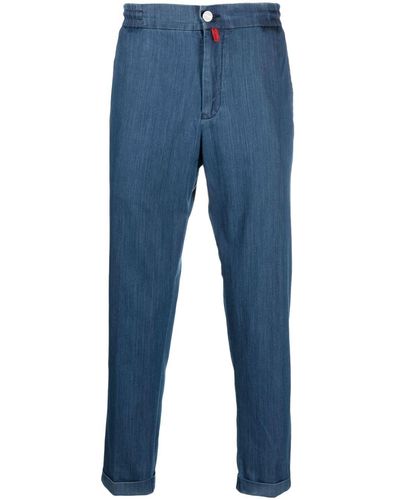 Kiton Straight Jeans - Blauw