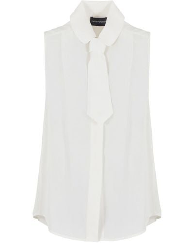 Emporio Armani Sleeveless Shirt - White