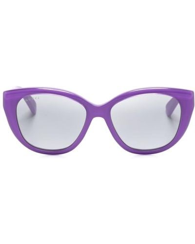 Gucci Sonnenbrille mit Cat-Eye-Gestell - Lila