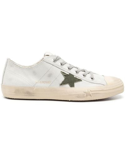 Golden Goose V-star Leather Trainers - White