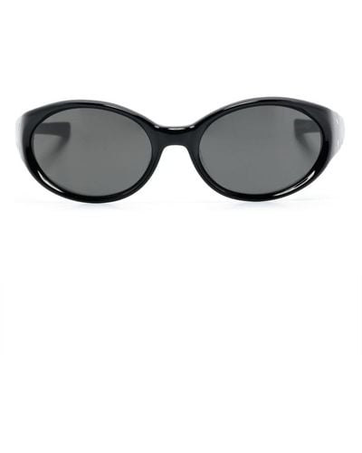 Maison Margiela X Gentle Monster Mm104 Wraparound-frame Sunglasses - Grey