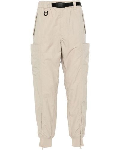 Y-3 Crinkled Track Trousers - Natural