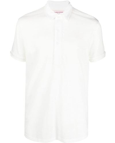 Orlebar Brown Sebastian Poloshirt aus Leinen - Weiß