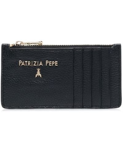 Patrizia Pepe Porte-monnaie zippé à plaque logo - Noir