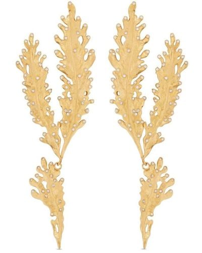 Oscar de la Renta Cactus Branch Earrings - Metallic