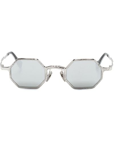 Kuboraum Z19 Geometric-frame Sunglasses - Metallic