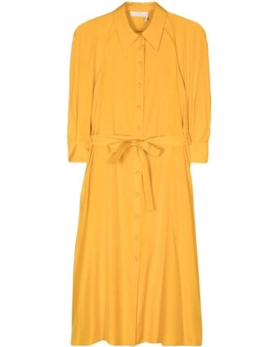 Chloé Cut-out silk midi dress - Gelb