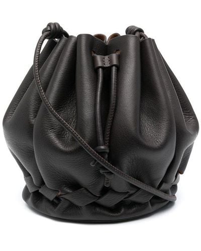 Hereu Molina Leather Bucket Bag - Black