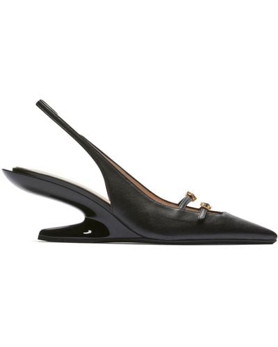 N°21 Crystal-embellished Buckle 60mm Slingback Court Shoes - Black
