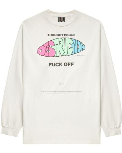 SAINT Mxxxxxx Sweatshirt mit Text-Print - Weiß