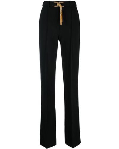 Elisabetta Franchi Tassel-detail Tailored Pants - Black