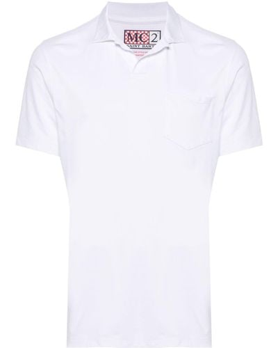 Mc2 Saint Barth Camber Poloshirt mit offenem Kragen - Weiß
