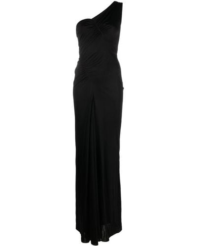 Saint Laurent One-shoulder Maxi Dress - Black