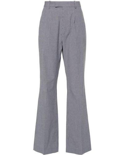 Vivienne Westwood Gingham-pattern Flared Pants - Gray