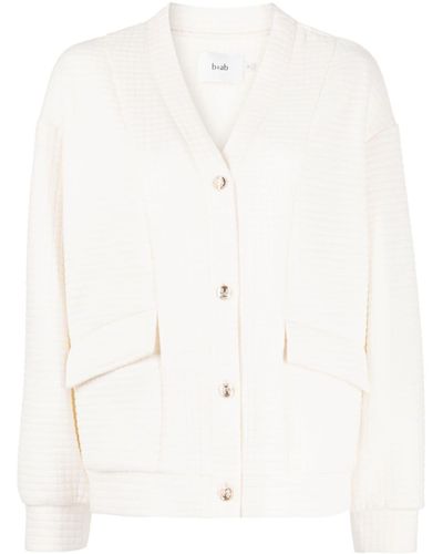 B+ AB Quilted Oversized Jacket - White