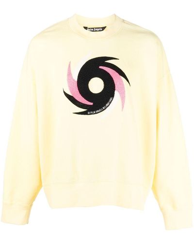 Palm Angels Sweater Met Print - Naturel
