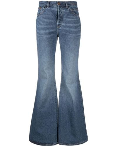 Chloé Jeans svasati in cotone riciclato - Blu